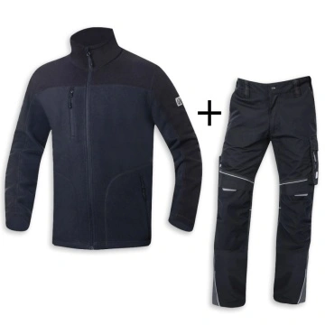 Costum toamna pantaloni salopeta si Hanorac fleece Ardon