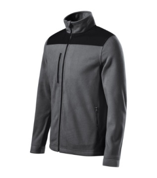 Jacheta fleece de iarna contrast gri metalic - Img 1