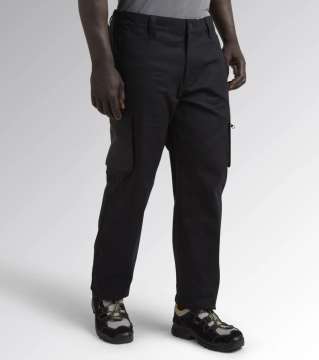 Lichidare: Ultima bucata, Pantaloni talie bumbac Stretch Cargo negru