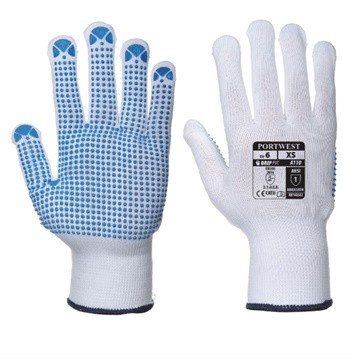 Manusi protectie cu picouri PVC din poliester Portwest