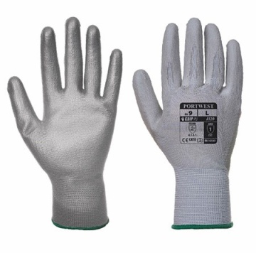Manusi protectie nailon imersate poliuretan gri subtiri Portwest