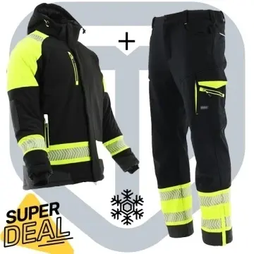 Pachet de lucru reflectorizat iarna Sara: Jacheta si Pantaloni captusiti | Best Seller