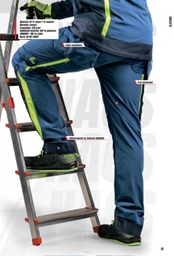 Pantaloni de lucru barbati elastici cu cordura, albastri | CXS NAOS - Img 2