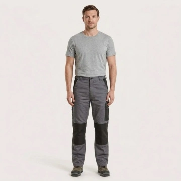 Pantaloni de lucru talie tercot gri/negru CXS - Img 6