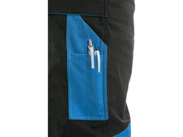 Pantaloni salopeta de lucru CXS SIRIUS, barbati, negru-albastru - Img 4