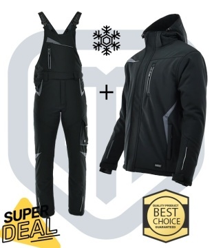 Set de lucru iarna Sara Softshell: Geaca si Salopeta captusita