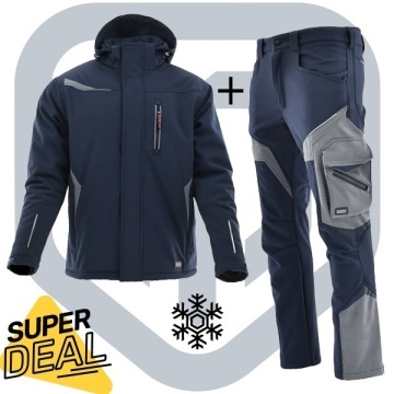 Costum de lucru iarna: Geaca căptușita si Pantaloni Softshell