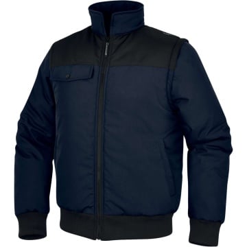 Jacheta Bomber calduroasa cu maneci detasabile Delta Plus | Bluemarin-Negru - Img 1