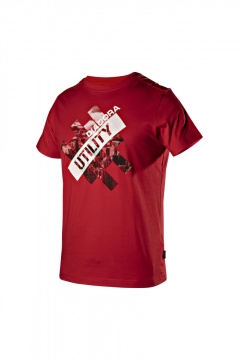 Lichidare: Ultimele bucati - Tricou bumbac organic cu imprimeu rosu Diadora Utility