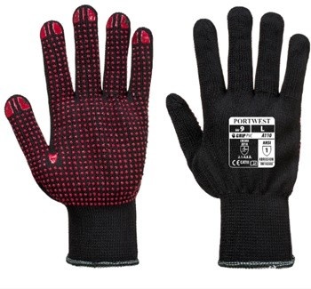 Manusi protectie cu picouri PVC din poliester Portwest - Img 2