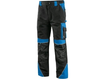 Pantaloni salopeta de lucru CXS SIRIUS, barbati, negru-albastru - Img 1