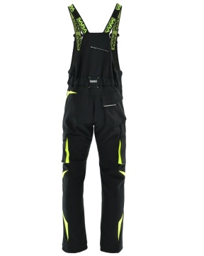 Salopeta iarna Softshell cu captuseala | negru-galben reflectorizant - Img 2
