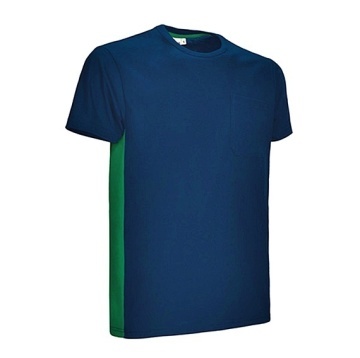 Tricou de lucru bărbați bumbac bicolor azul marini- verde kelly