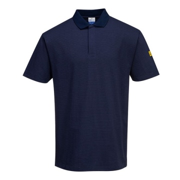 Tricou polo antistatic ESD usor si confortabil, bleumarin Portwest