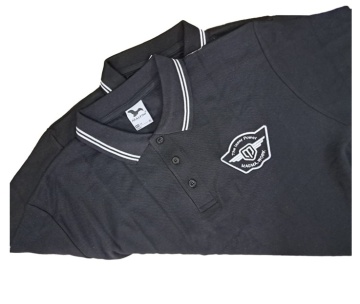 Tricou polo negru personalizat cu logo Magma.Work - Img 4