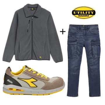 Costum de lucru Diadora: Pantaloni, Pantofi si Polar | Pachet Smart