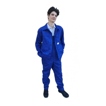 Costum salopeta antistatic si ignifug pentru sudura, albastru royal