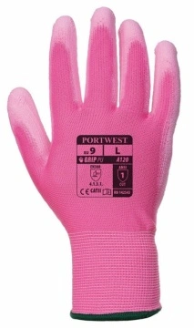 Manusi protectie nailon subtiri imersate poliuretan roz Portwest