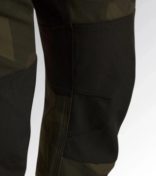 Pantaloni de lucru elastici ripstop hidrofug Diadora Freedom, verde camuflaj - Img 3