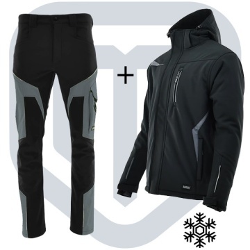 Set de lucru iarna Sara: Geaca căptușita si Pantaloni Softshell