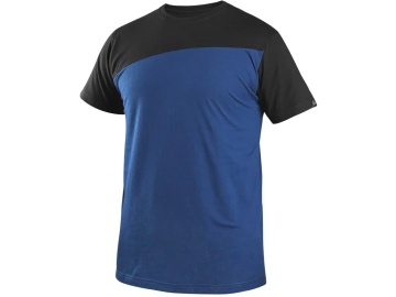 Tricou de lucru bărbați 100% bumbac albastru-negru CXS - Img 1