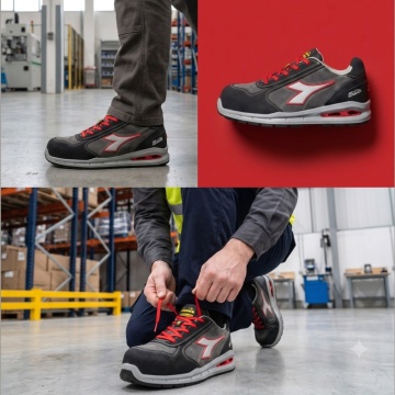 Adidasi de lucru Diadora S3 din piele, ultra respirabili cu bombeu - Img 2