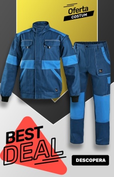 Costum salopeta de lucru subtire bumbac 100% vara Cxs - Img 2