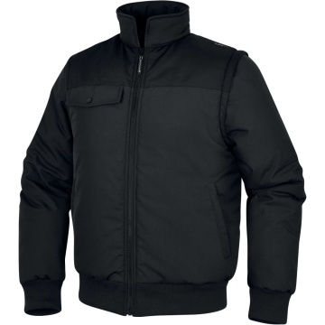 Geaca Bomber calduroasa cu maneci detasabile Delta Plus | Gri-Negru - Img 1