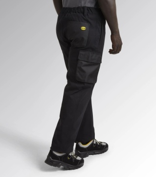 Lichidare: Ultima bucata, Pantaloni talie bumbac Stretch Cargo negru - Img 2