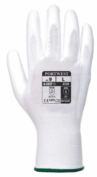 Manusi protectie nailon subtiri imersate poliuretan alb Portwest