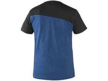 Tricou de lucru bărbați 100% bumbac albastru-negru CXS - Img 2