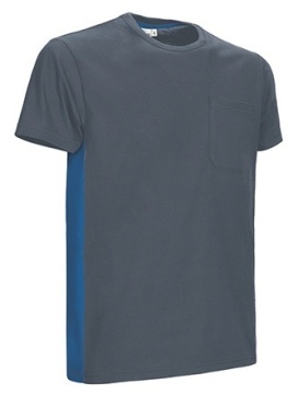 Tricou de lucru bărbați bumbac gri-albastru bicolor