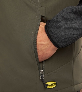 Vestă softshell rezistentă la vânt și apă, cu căptușeală ușoară Diadora Freedom, verde military - Img 5
