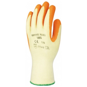 10x Manusi de protectie Latex portocaliu - Img 2