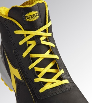 Bocanci de protectie Diadora Glove S3 piele cu bombeu metalic negru/galben - Img 3