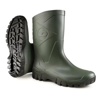 Cizme scurte PVC Dunlop verde cu talpa turnata antiderapanta