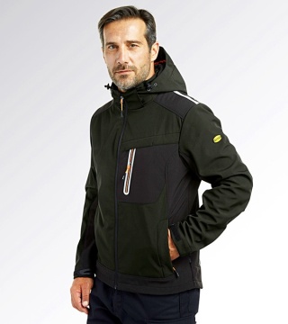 Geaca softshell de lucru cu gluga rezistent la ploaie si vant Diadora Utility, Best Seller - Img 2