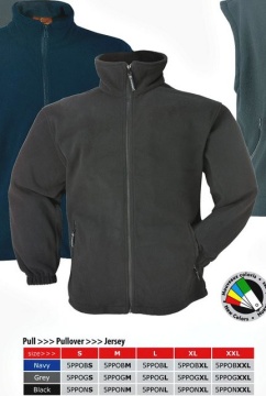 Jacheta polar clasic fermoar lung gri de iarna - Img 2