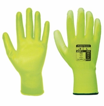 Manusi protectie nailon subtiri imersate poliuretan galben Portwest