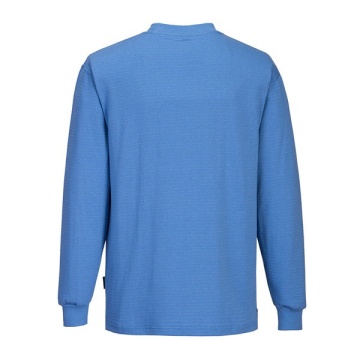 Tricou confortabil ESD cu maneca lunga, albastru royal Portwest - Img 2
