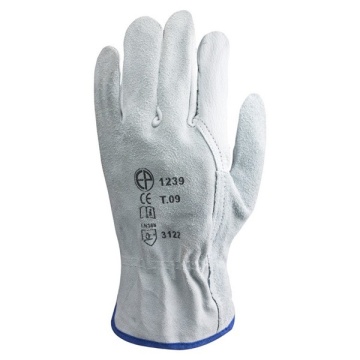 10xManusi protectie din piele bivol gri pentru solicitare intensa - Img 2
