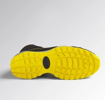 Bocanci de protectie Diadora Glove S3 piele cu bombeu metalic negru/galben - Img 4