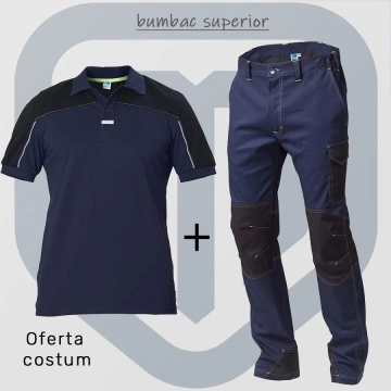 Oferta costum de lucru vara: Pantaloni si tricou de lucru casual Siggi | Best Seller
