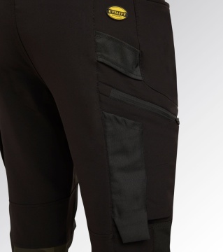 Pantaloni de lucru elastici ripstop hidrofug Diadora Freedom, verde camuflaj - Img 4