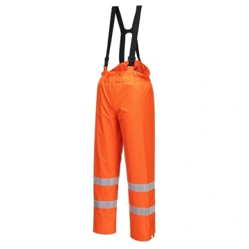 Pantaloni reflectorizanti de iarna, captusiti portocaliu fluo, ignifugi, antistatici Portwest