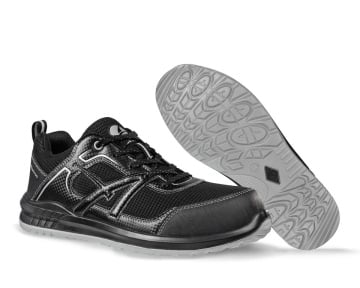 Pantofi de lucru usori Rider S1P ESD negru microfibra - Img 1