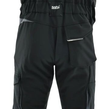 Salopeta de lucru iarna Softshell cu captuseala | gri-negru - Img 2