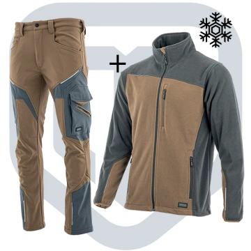 Set de lucru sezon rece Sara Polar gros si Pantaloni de iarna Softshell