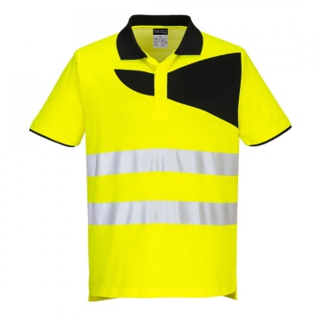 Tricou polo cu maneca scurta reflectorizant Portwest Hi-Vis PW2 - Img 3