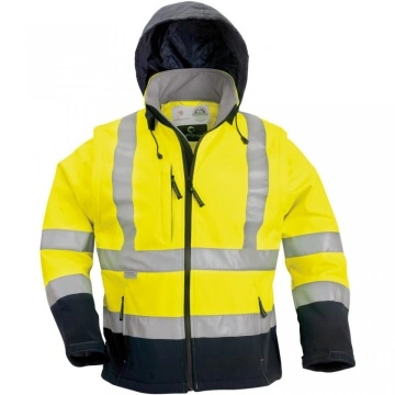 Jacheta de lucru Softshell iarna galben reflectorizant